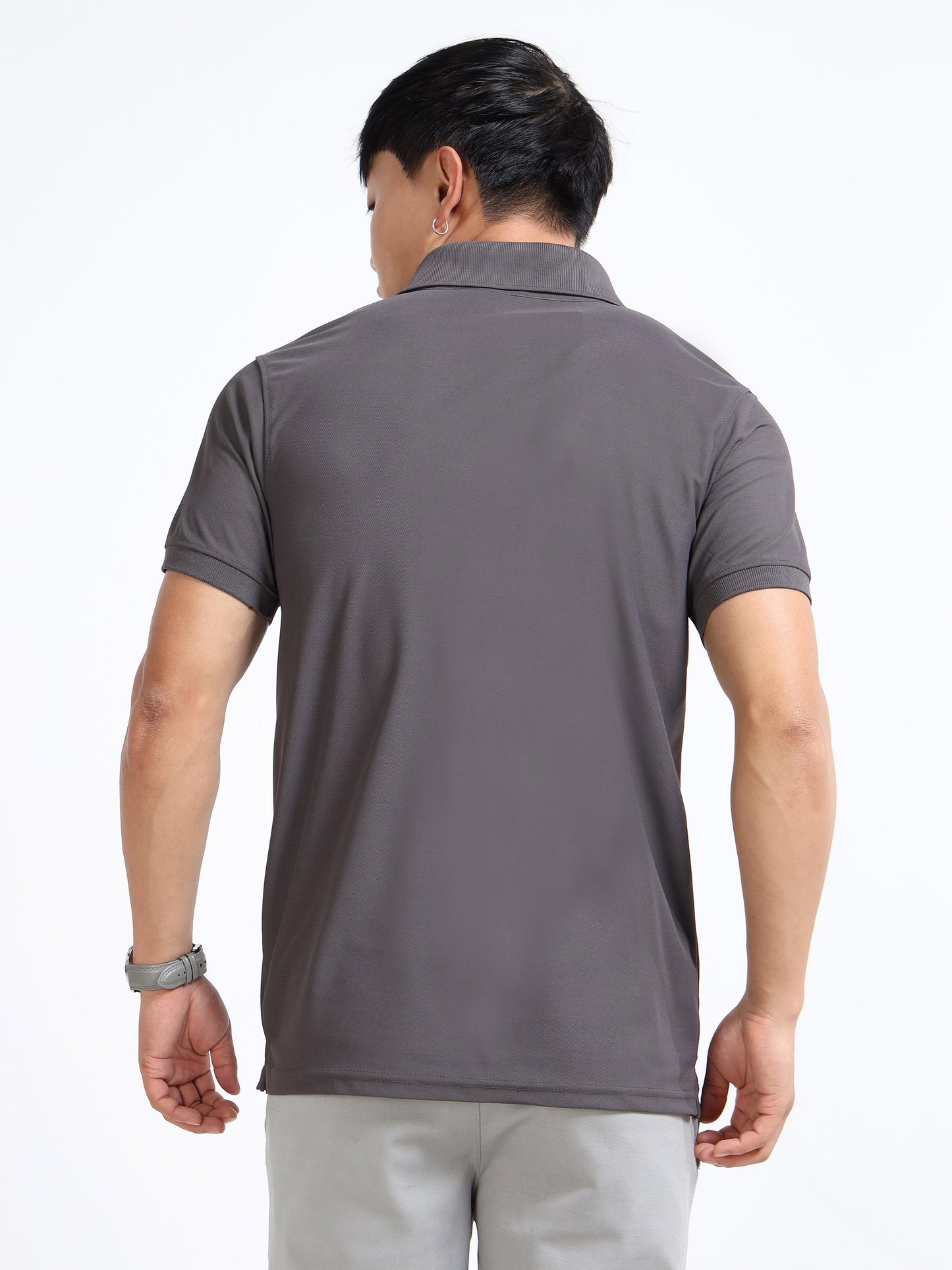 AeroPiq Polo Tshirts - Slate Grey / Charcoal