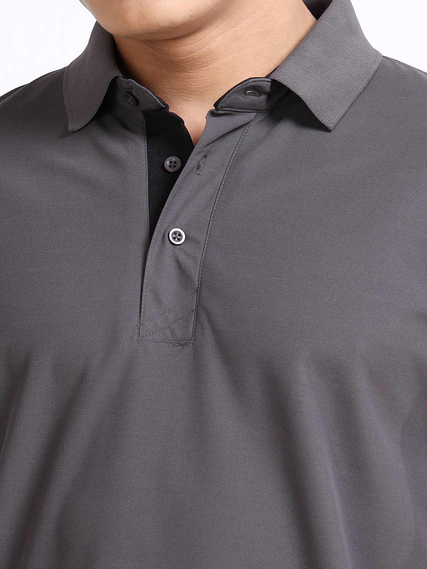 AeroPiq Polo Tshirts - Slate Grey / Charcoal