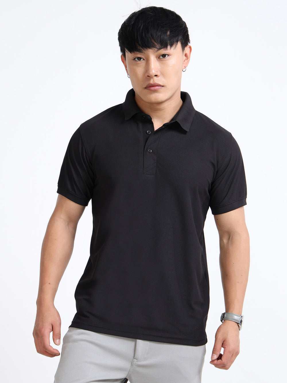 AeroPiq Polo Tshirts - Black