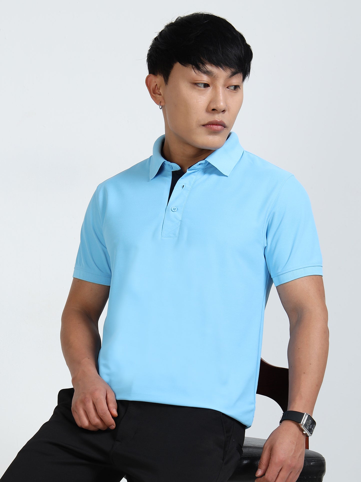 AeroPiq Polo Tshirts - Sky Blue