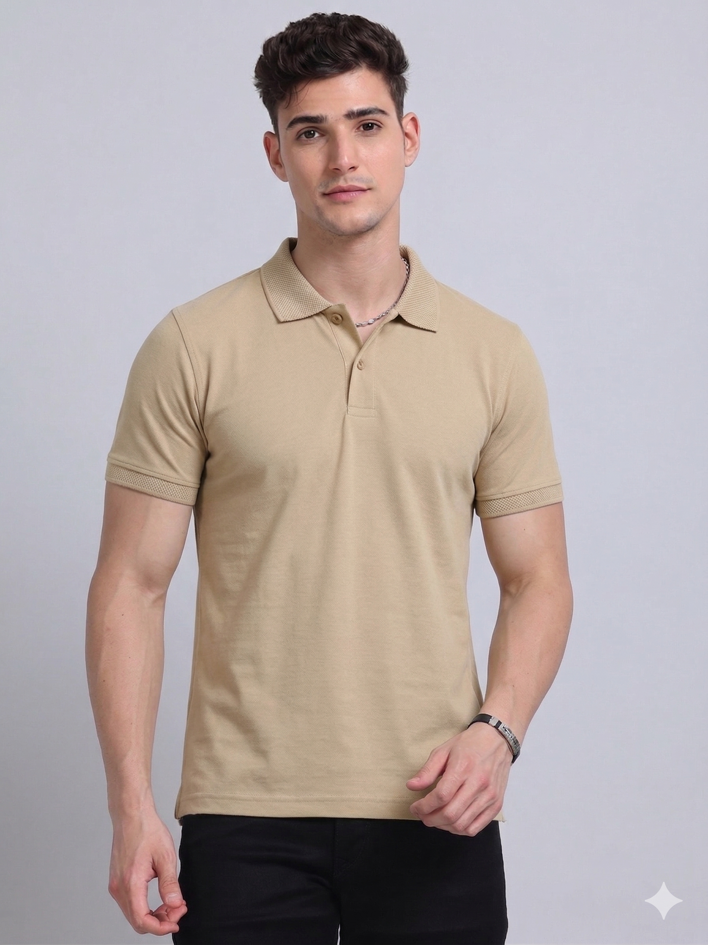 EcoBlend Polo Plain - Beige