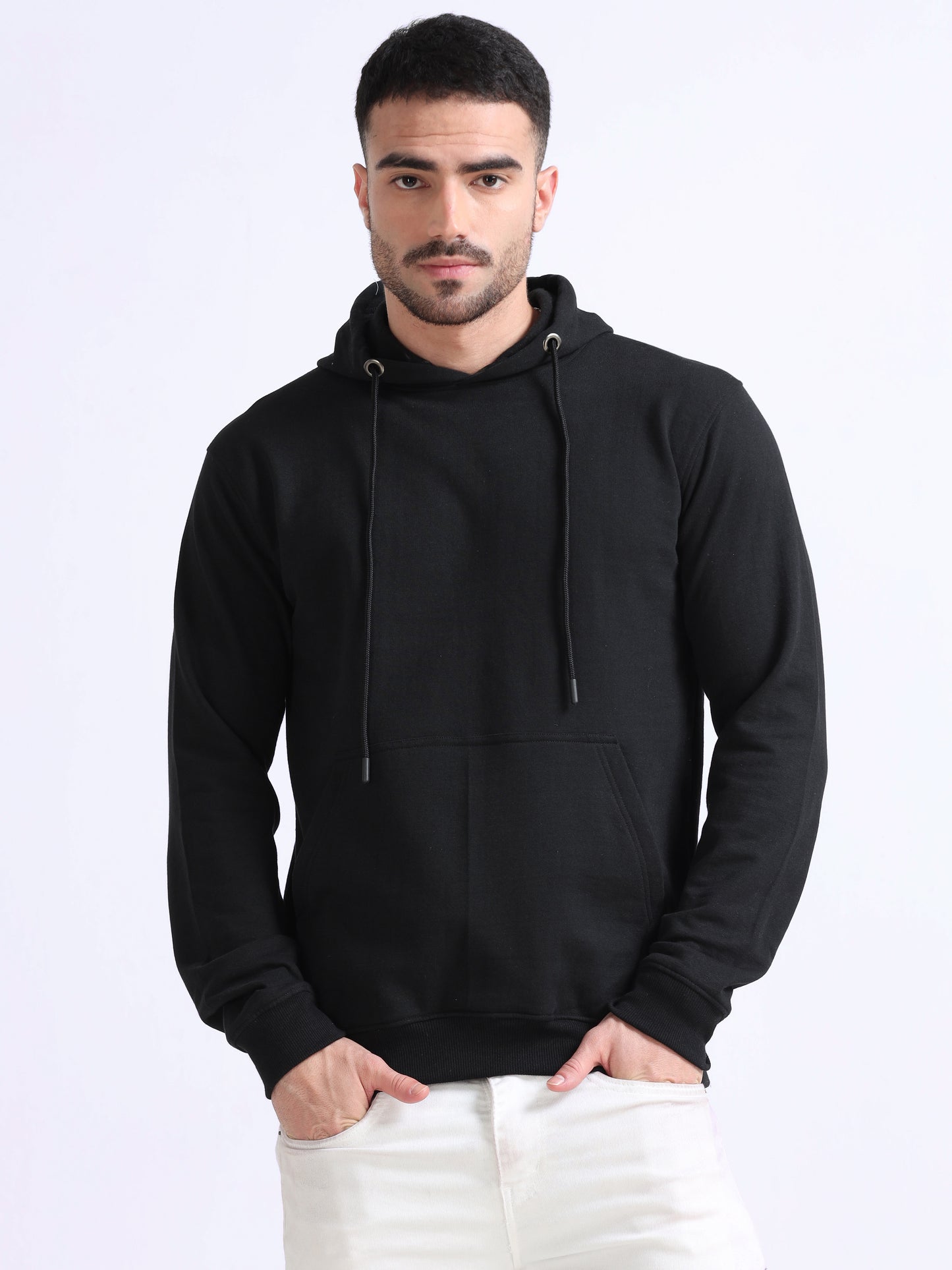URBANHOOD Premium Hoodies without Zip - Black