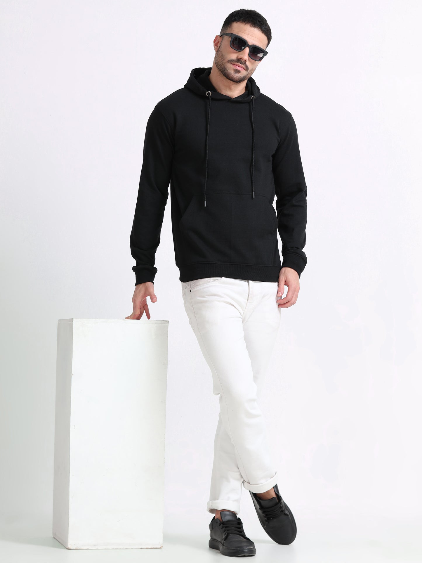 URBANHOOD Premium Hoodies without Zip - Black