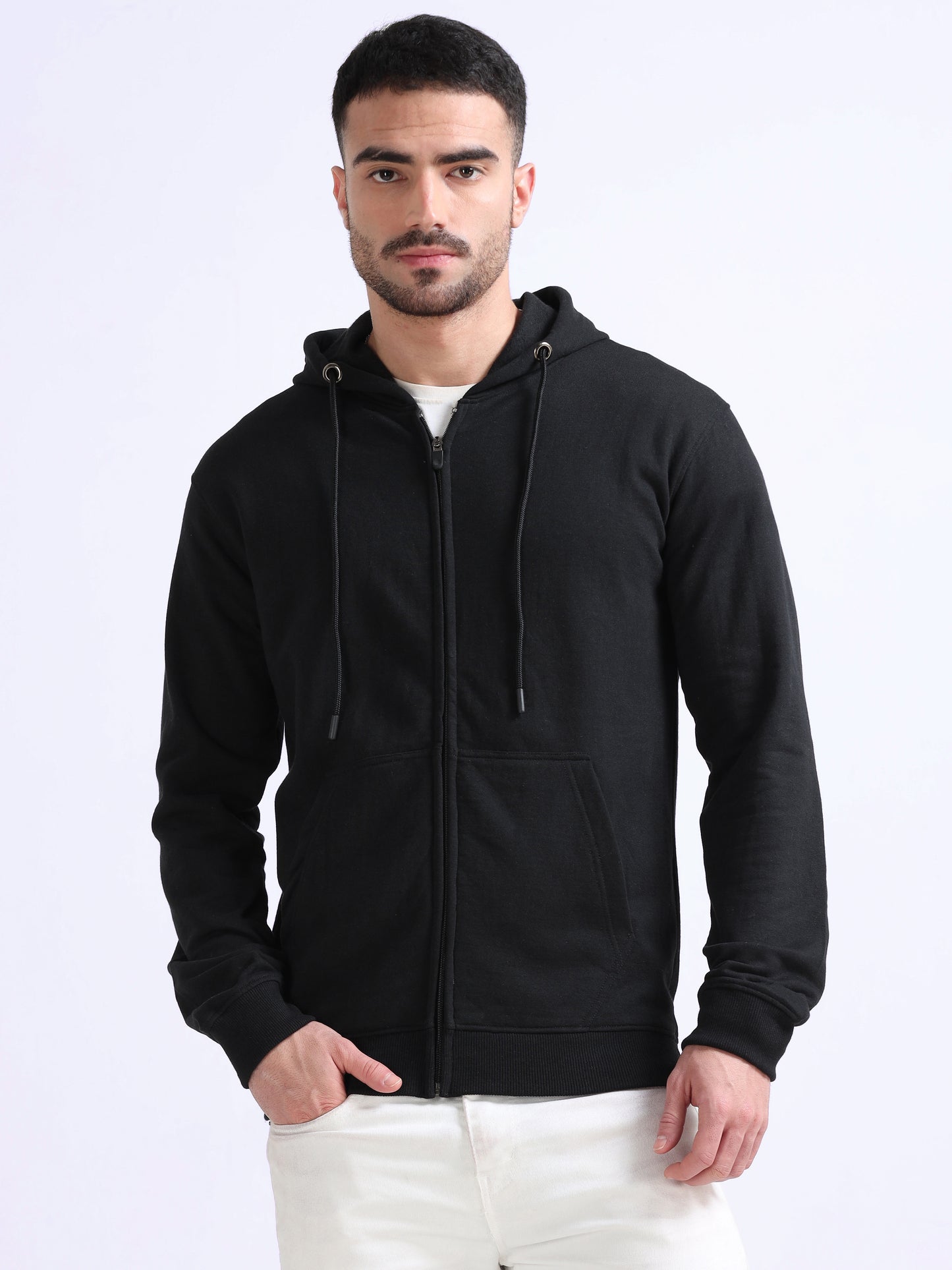 URBANHOOD Premium Hoodies with Zip - Black