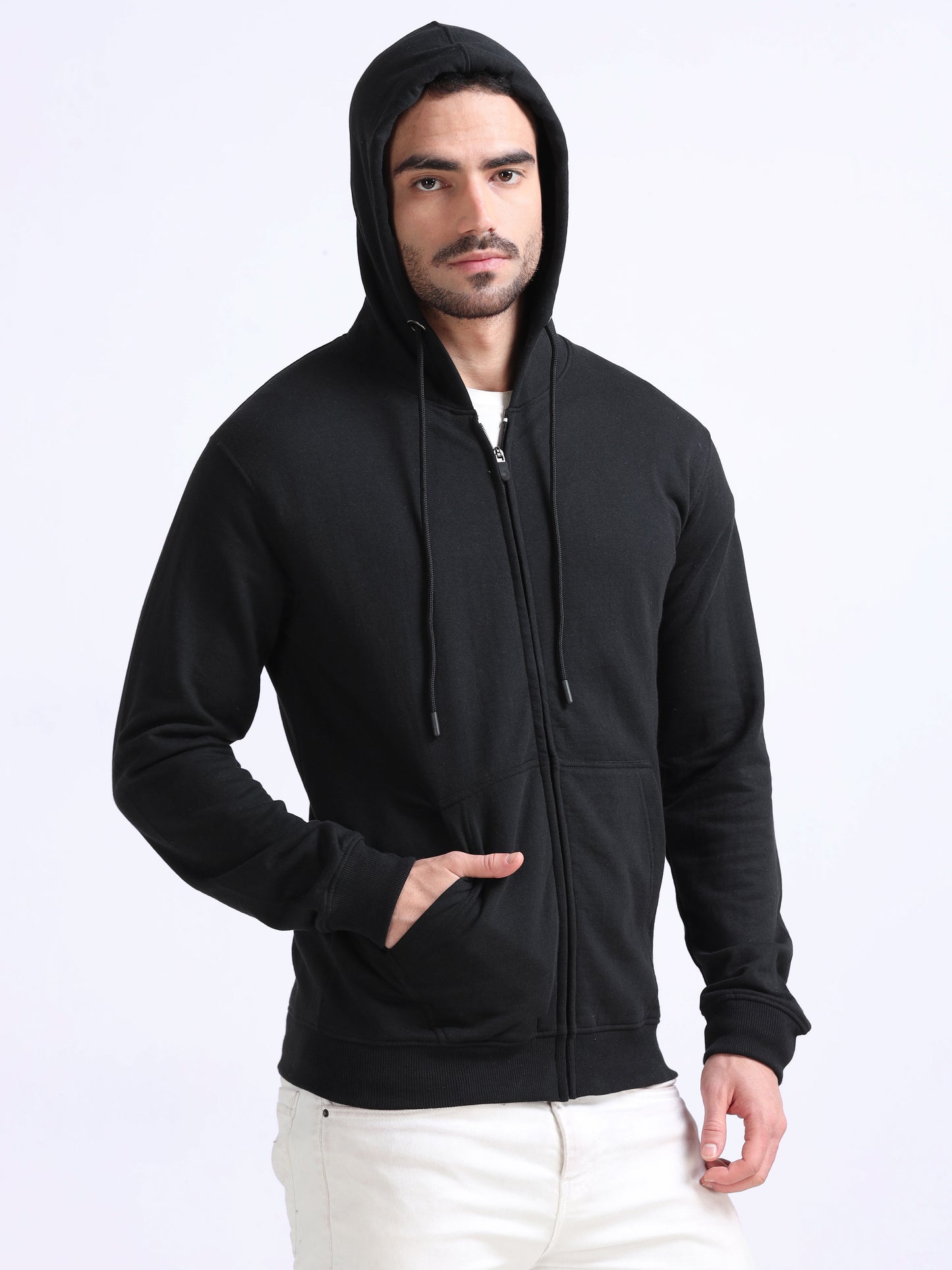 URBANHOOD Premium Hoodies with Zip - Black