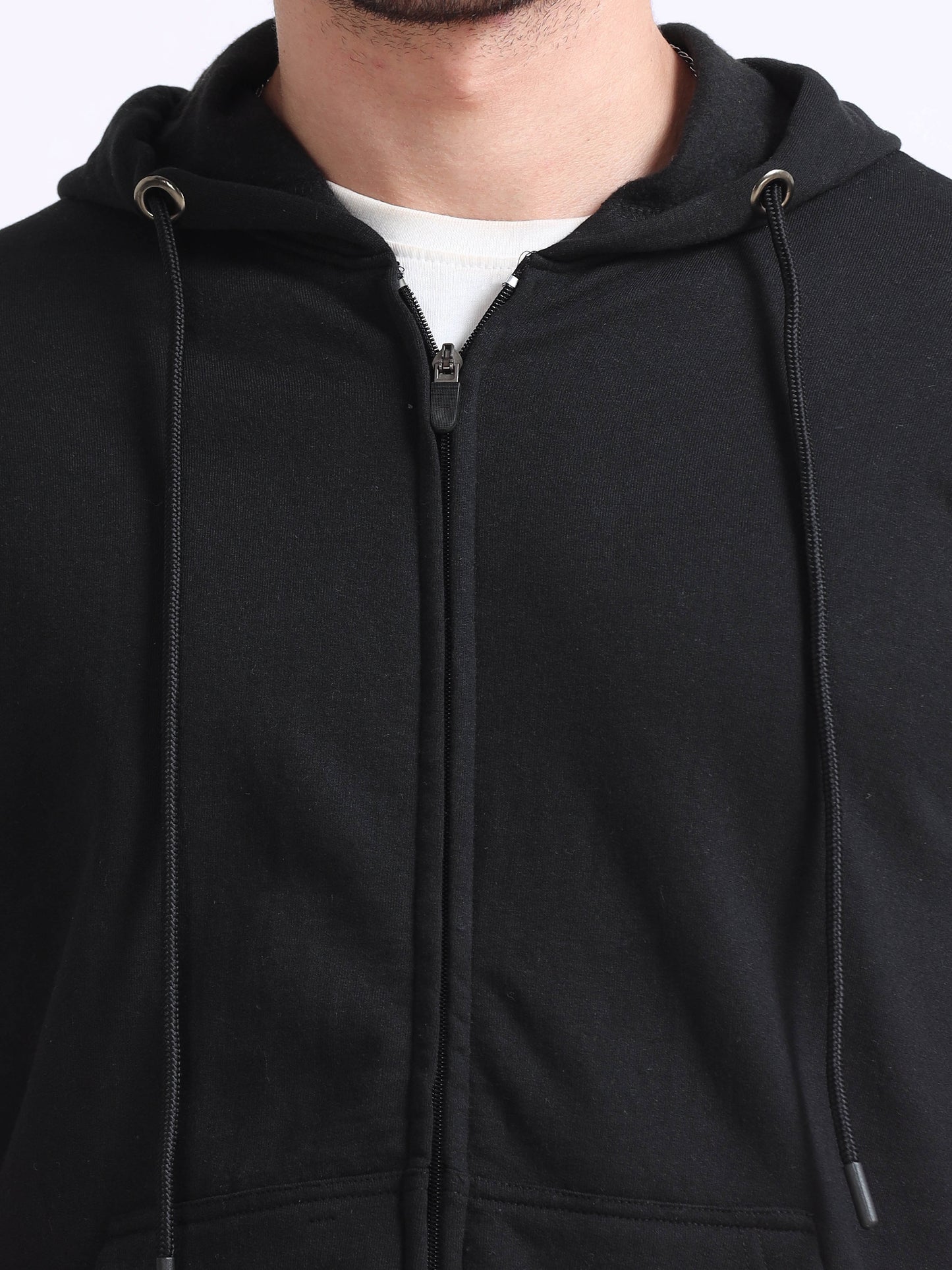 URBANHOOD Premium Hoodies with Zip - Black