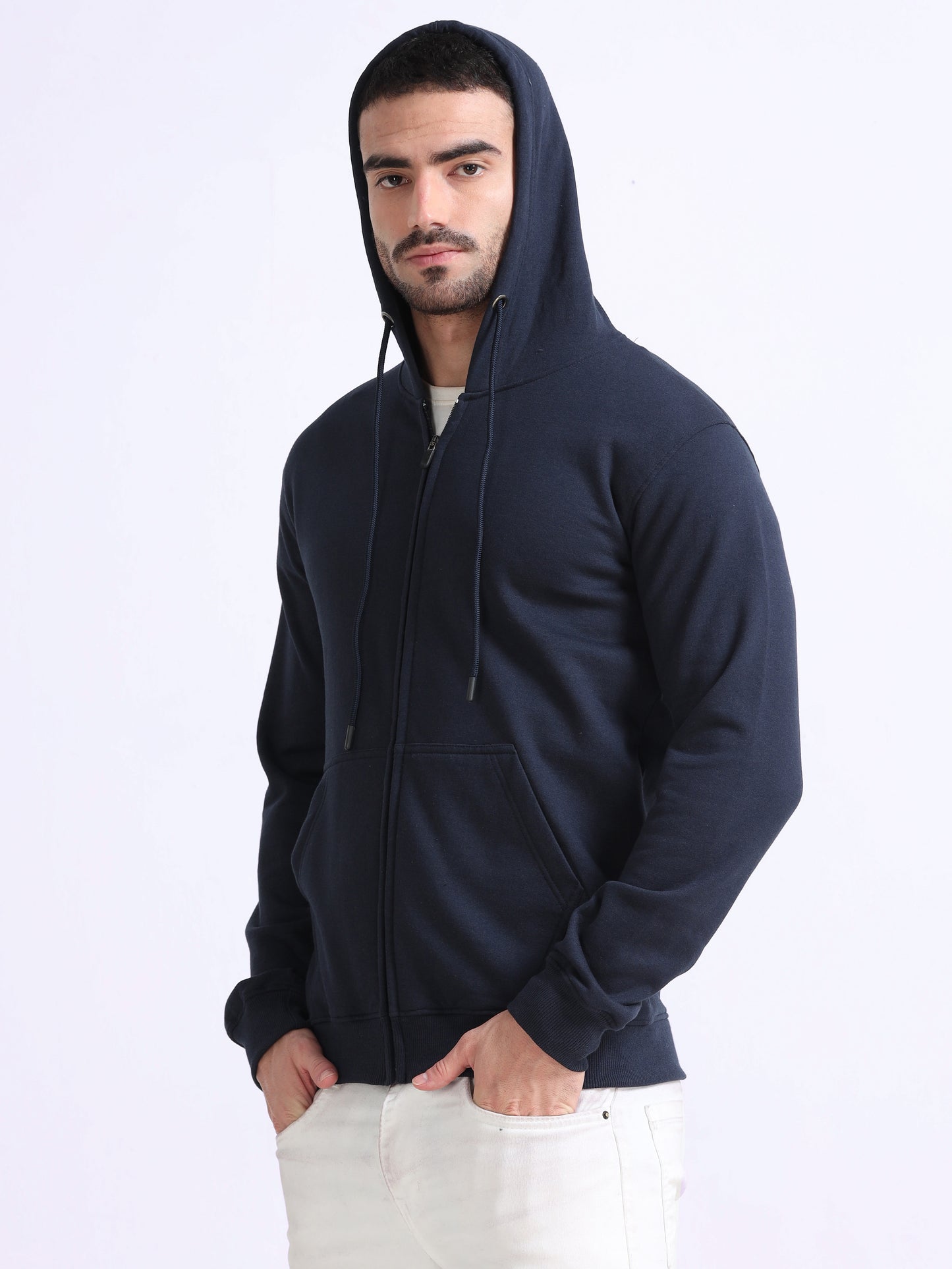 URBANHOOD Premium Hoodies with Zip - Navy Blue