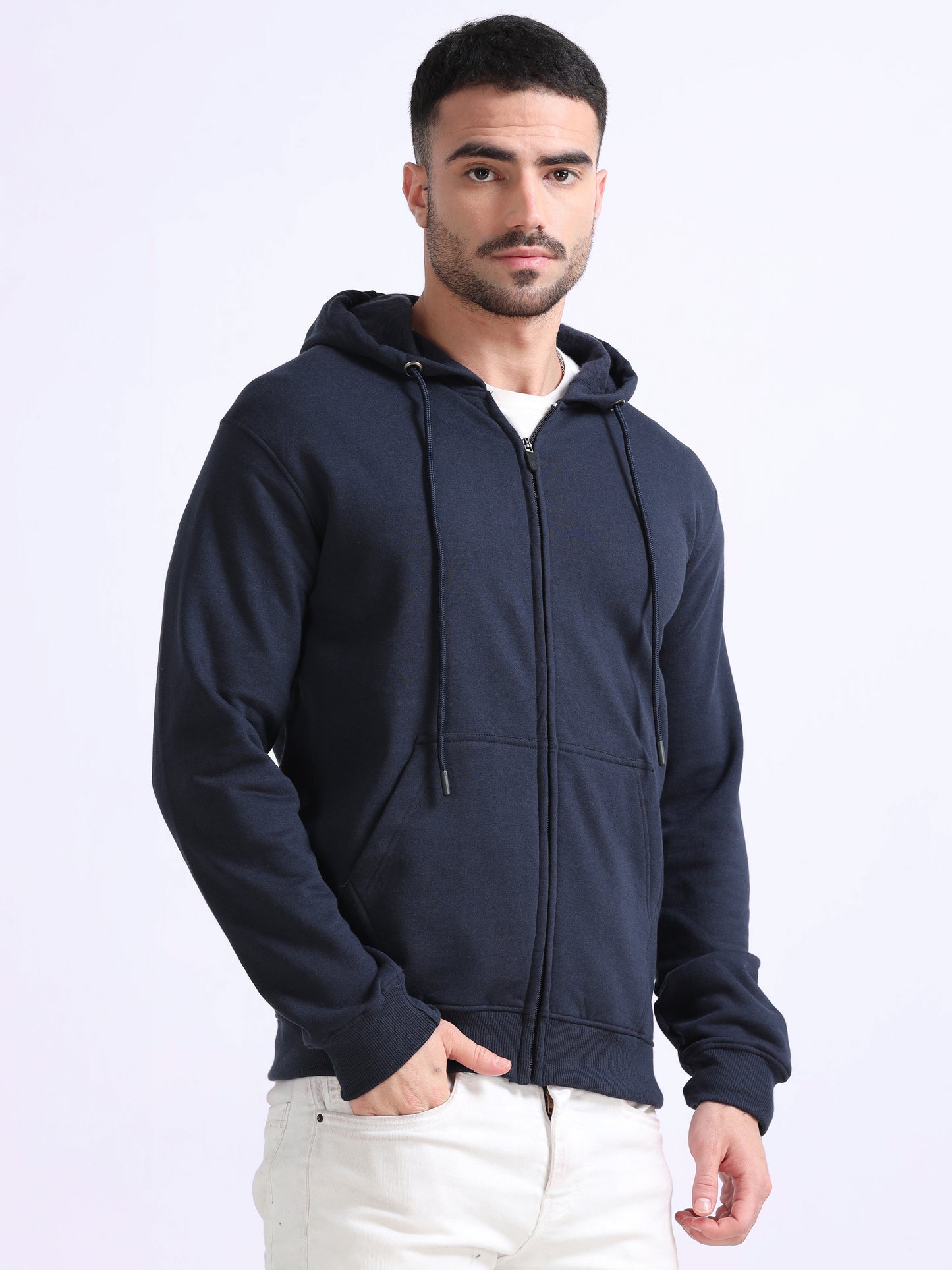 URBANHOOD Premium Hoodies with Zip - Navy Blue
