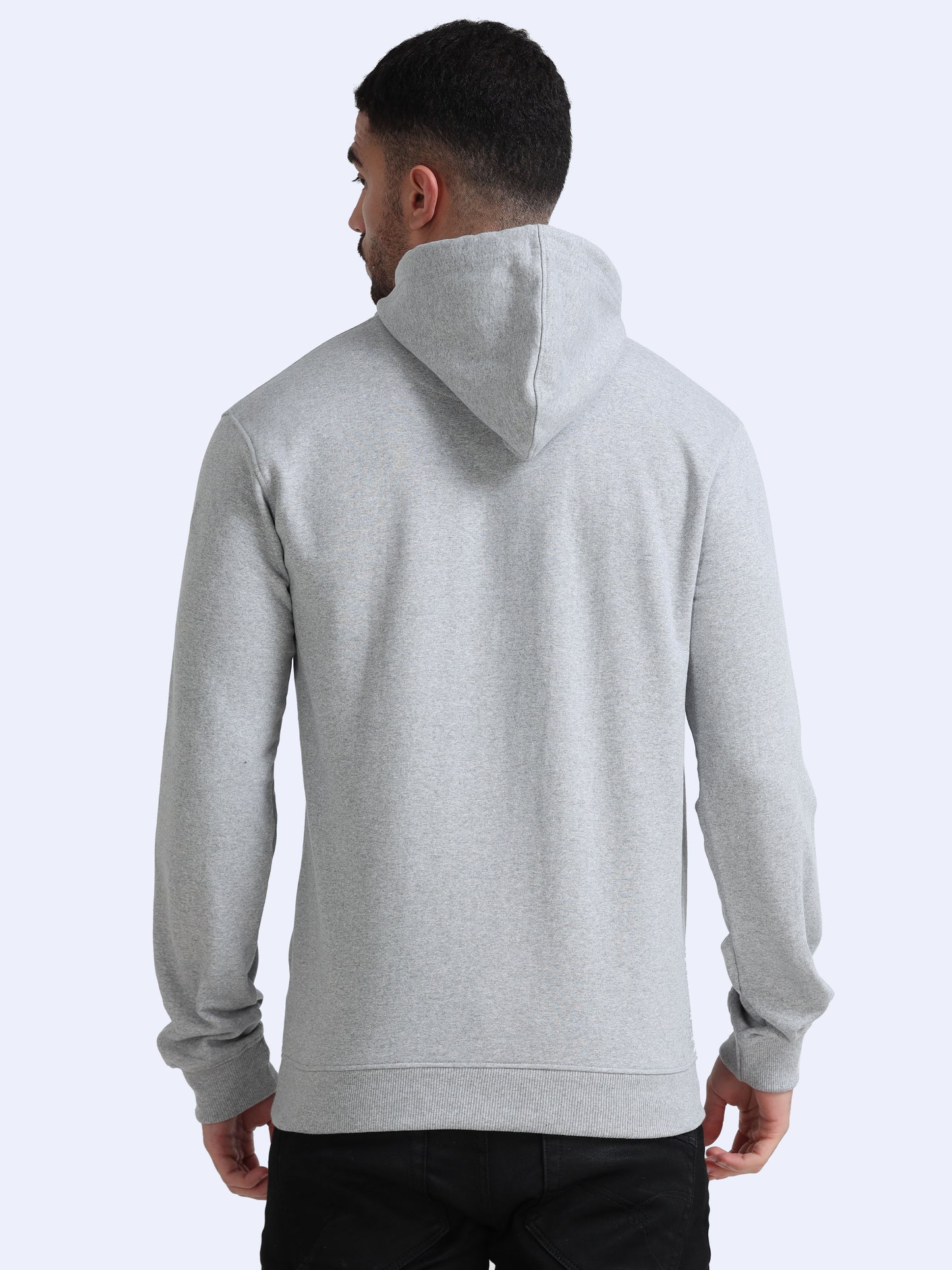 URBANHOOD Premium Hoodies without Zip - Grey Melange