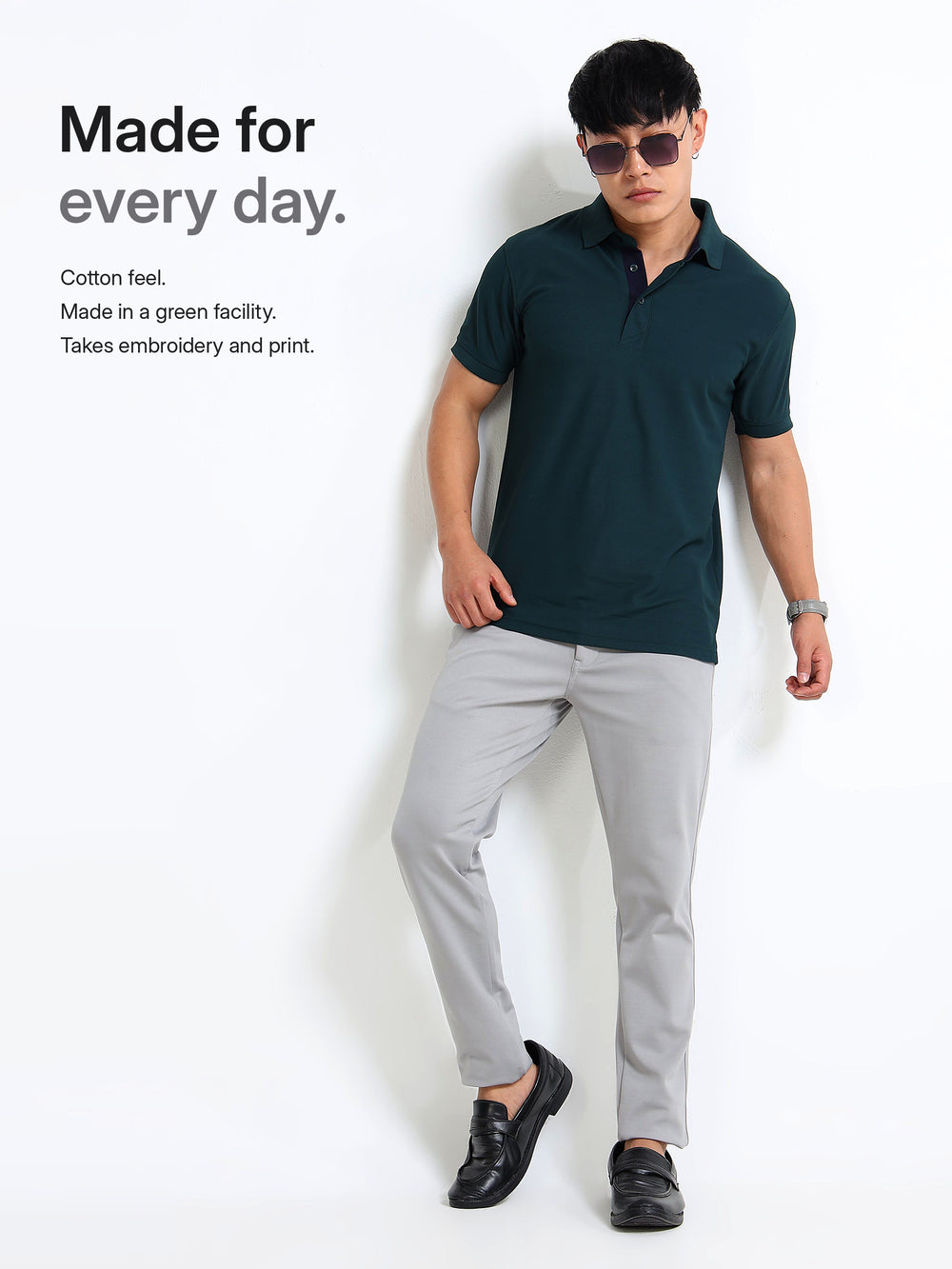 AeroPiq Polo Tshirts - Bottle Green – Everyday