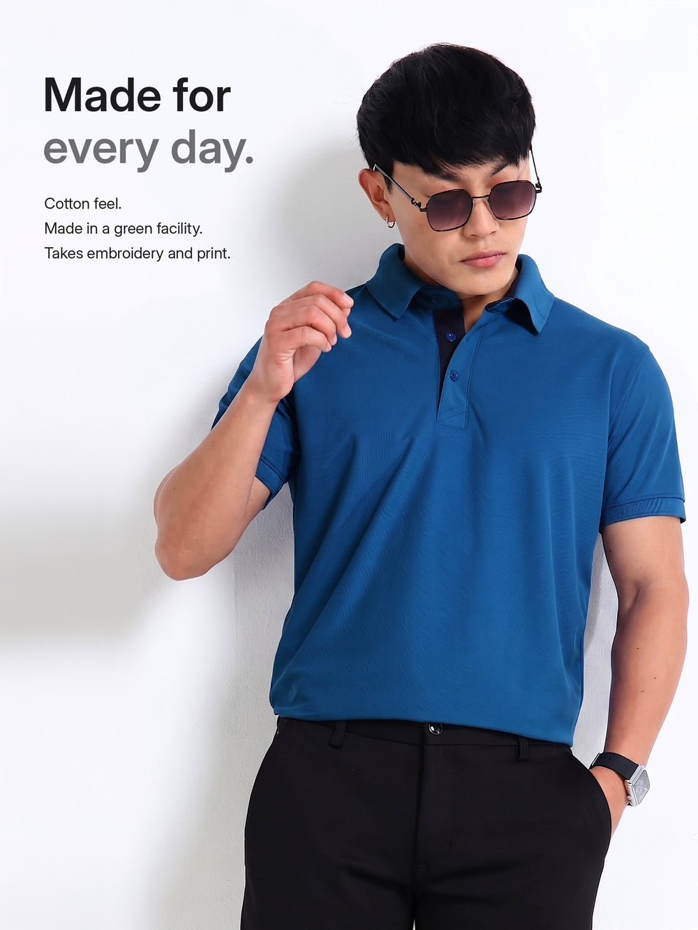 AeroPiq Polo Tshirts - Petrol Blue – Everyday