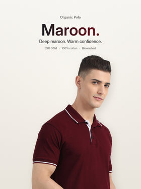 Maroon with White Tipping