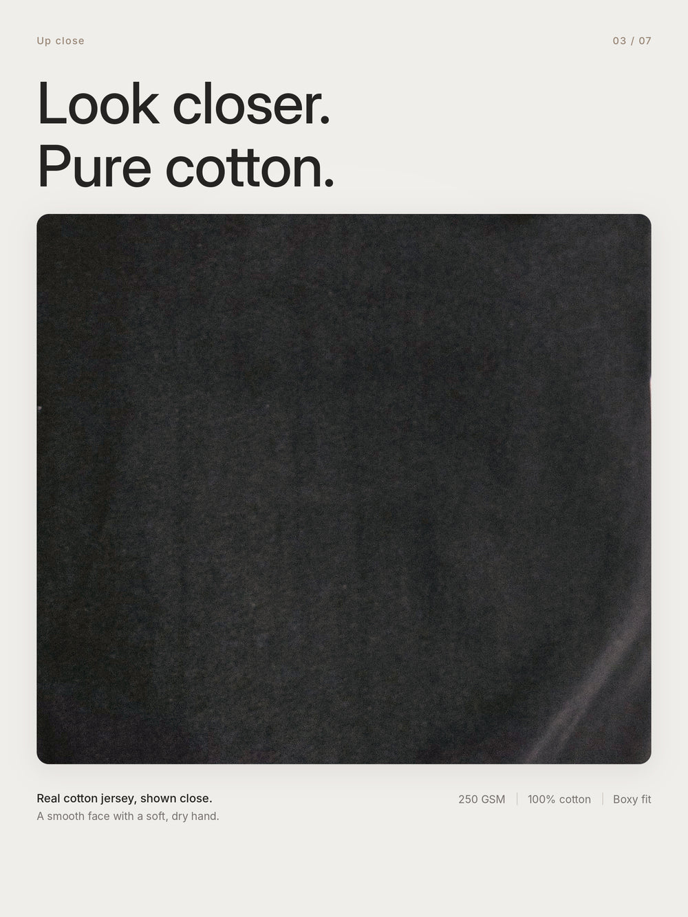 Urban Oversized Tshirt Black, fabric close-up