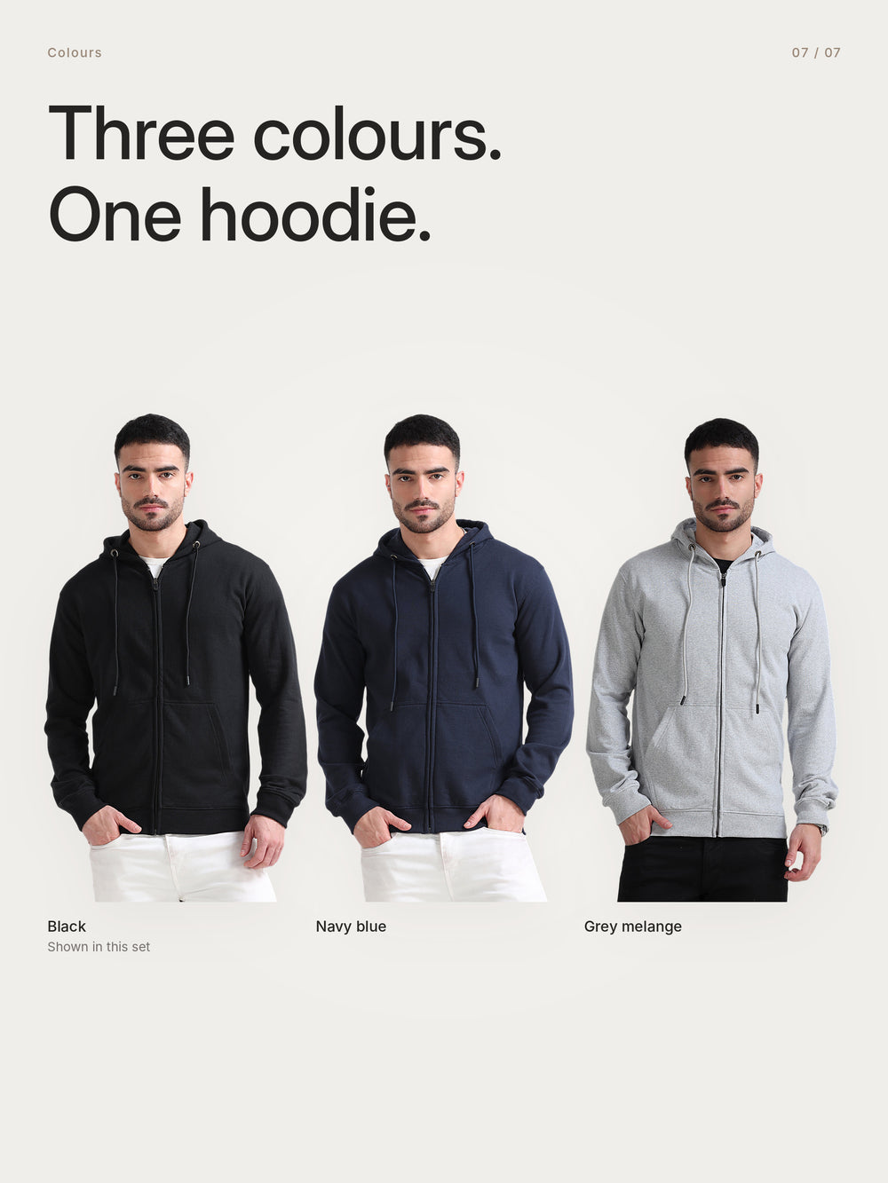 URBANHOOD Premium Hoodies with Zip - Black – Colours