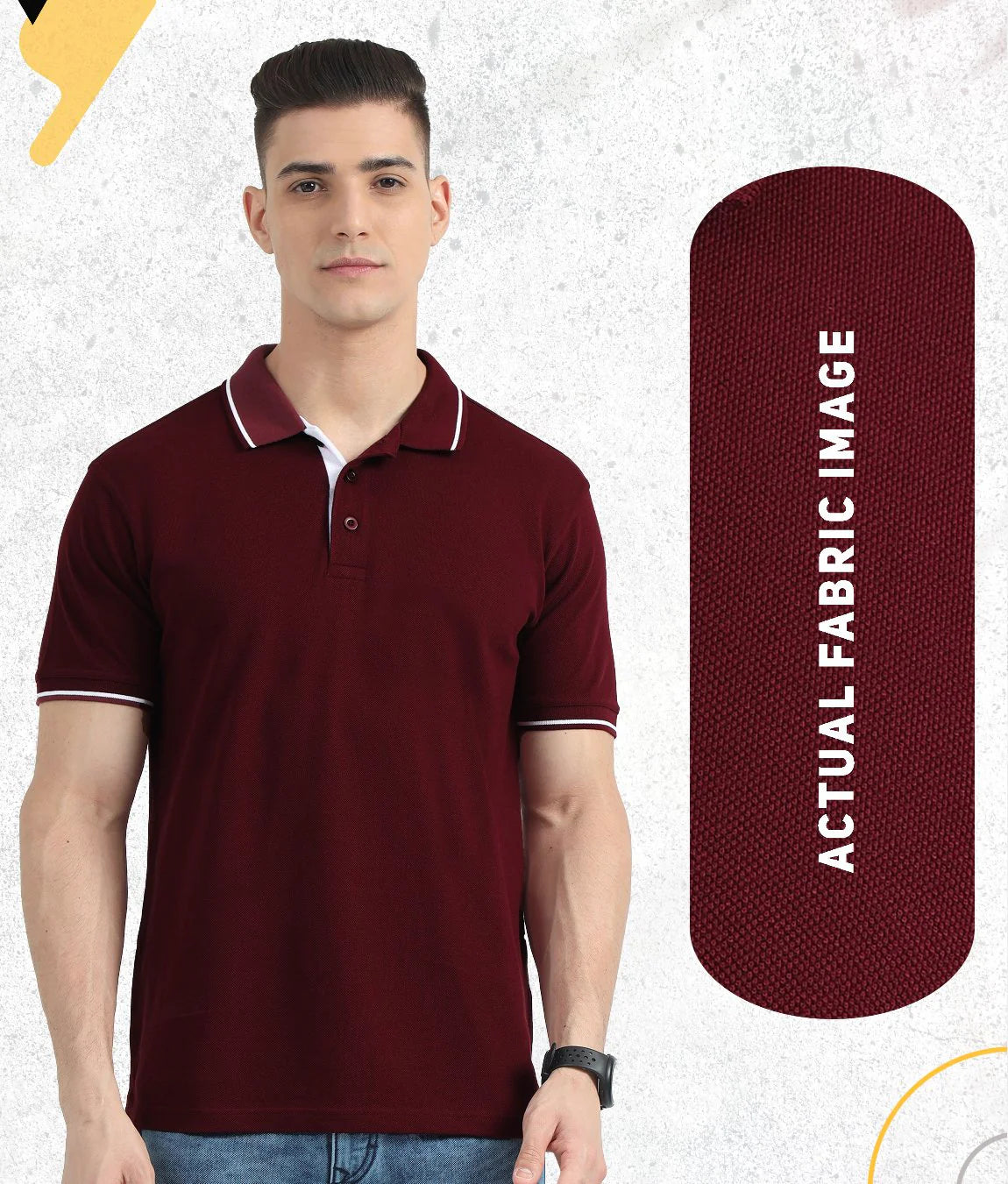 Biowashed Organic Polo - 100% Cotton.