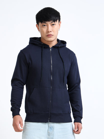 URBANHOOD Premium Hoodies with Zip - Navy Blue