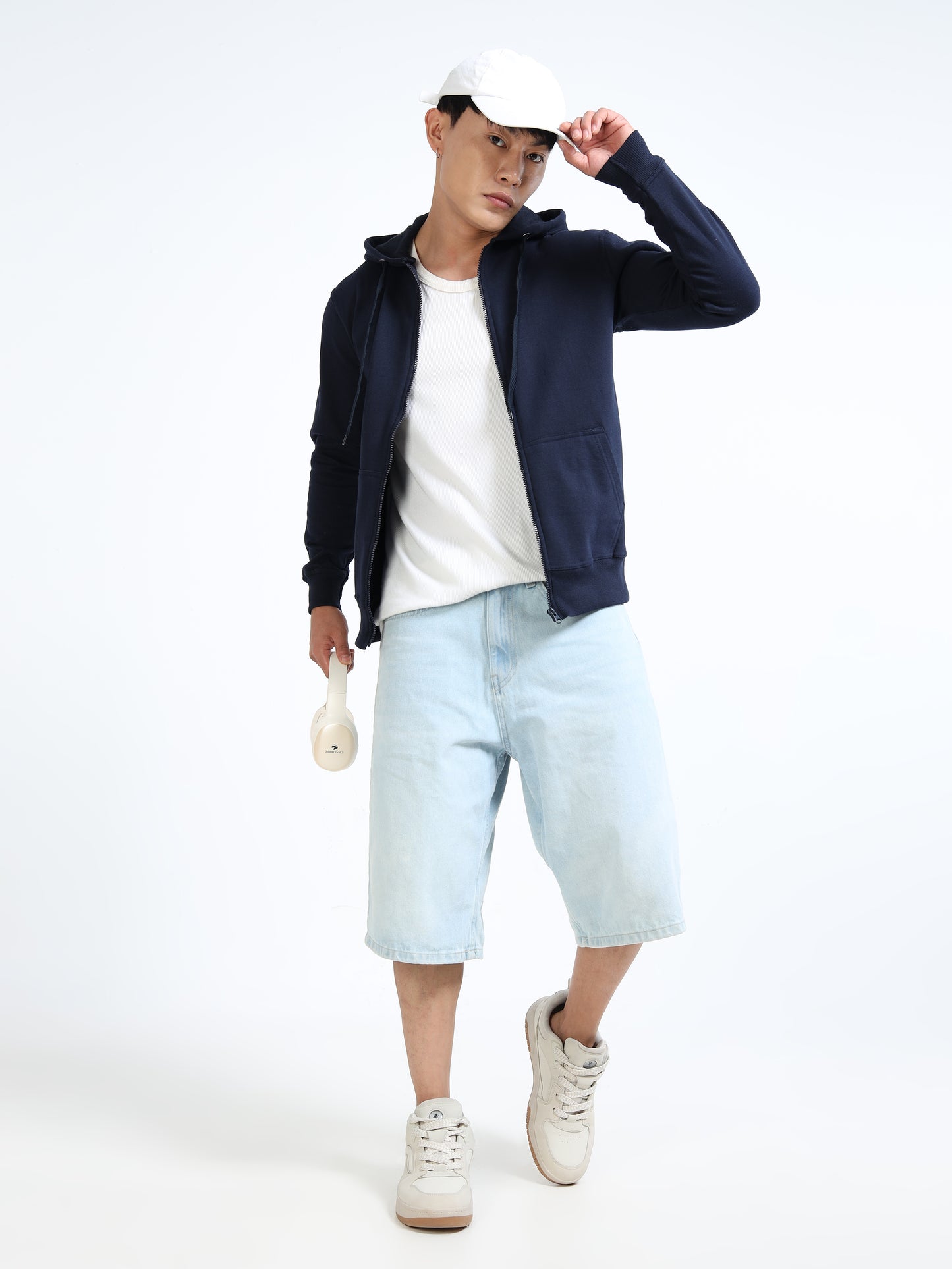 URBANHOOD Premium Hoodies with Zip - Navy Blue