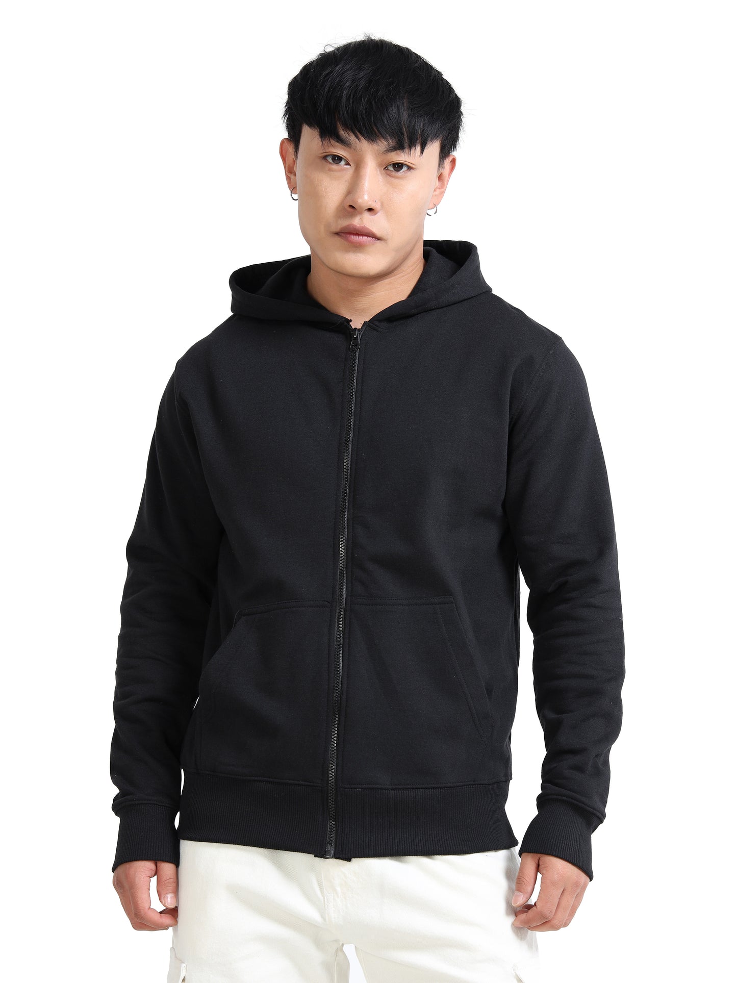 URBANHOOD Premium Hoodies with Zip - Black