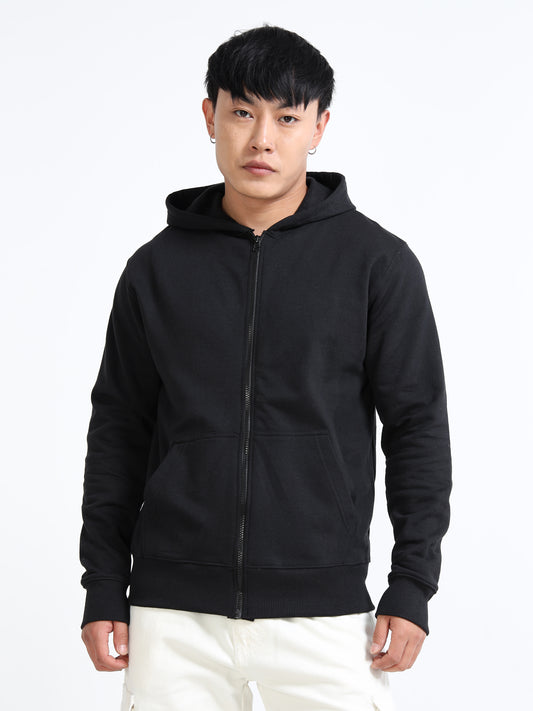 URBANHOOD Premium Hoodies with Zip - Black