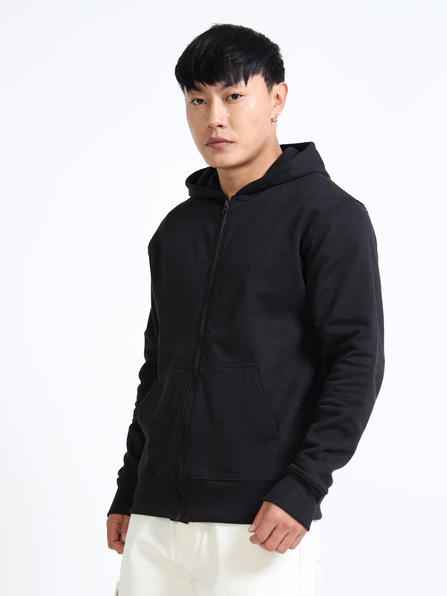 URBANHOOD Premium Hoodies with Zip - Black