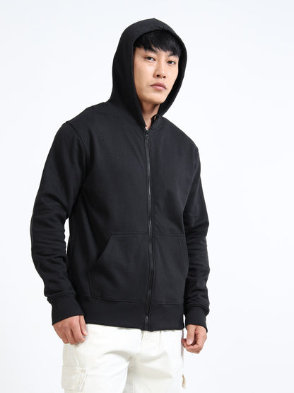 URBANHOOD Premium Hoodies with Zip - Black
