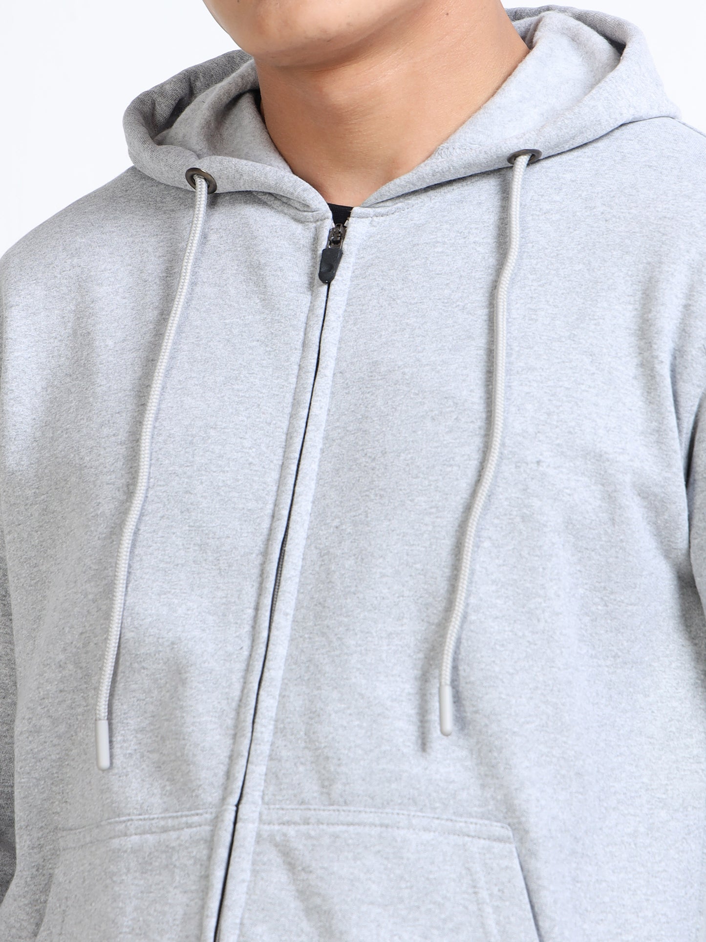 URBANHOOD Premium Hoodies with Zip - Grey Melange