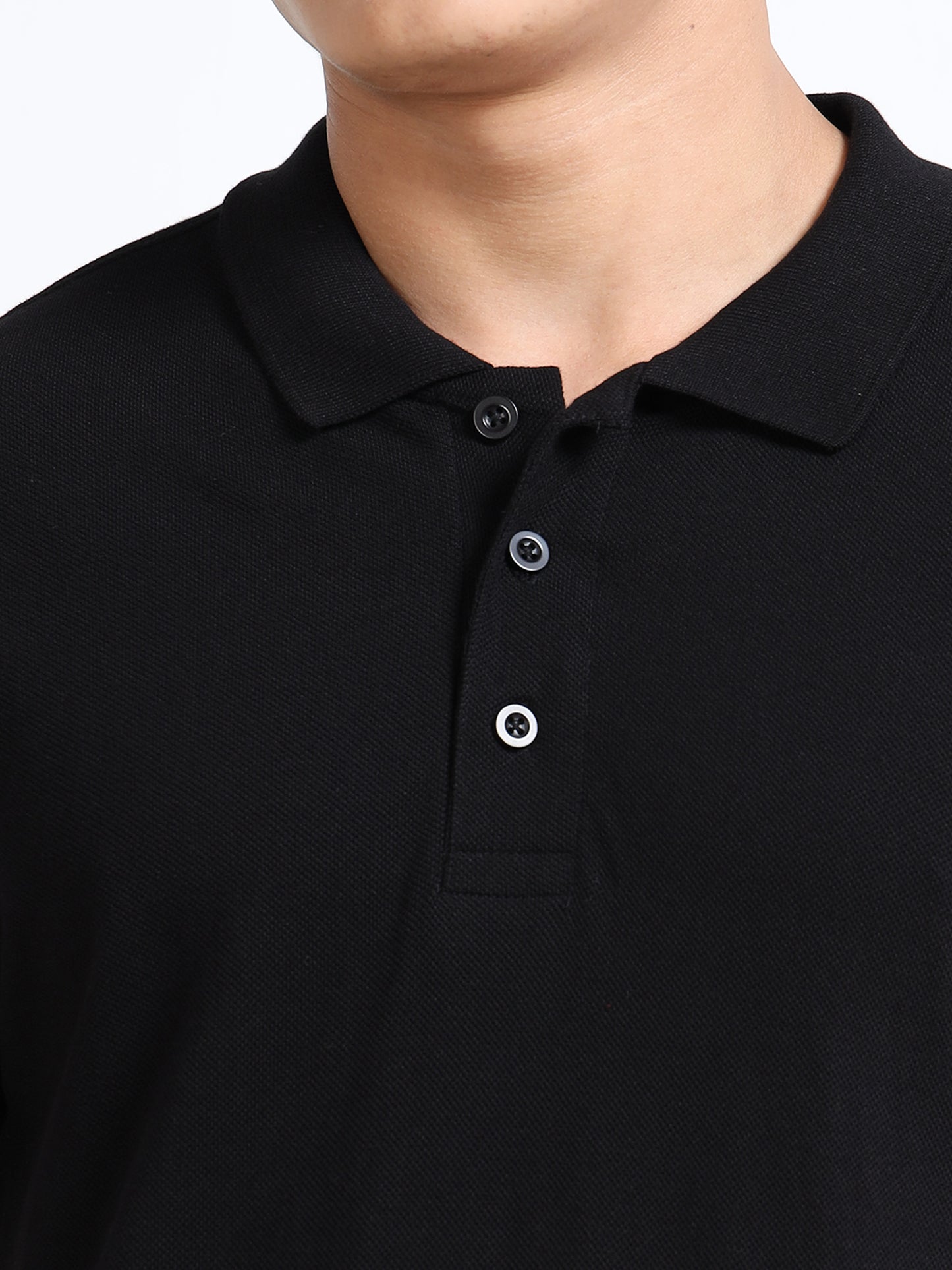 EcoBlend Polo Tshirts - Plain Black