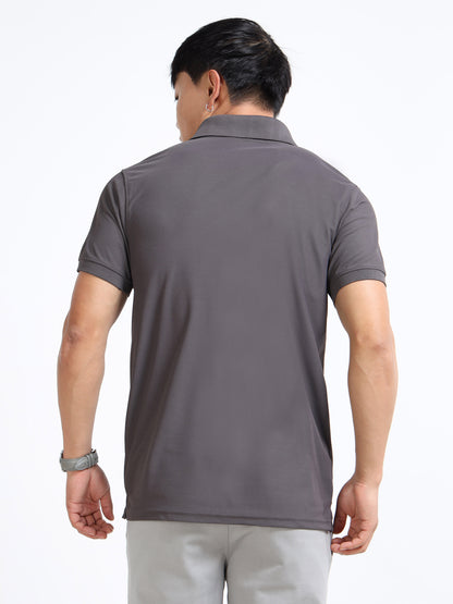 AeroPiq Polo Tshirts - Slate Grey / Charcoal