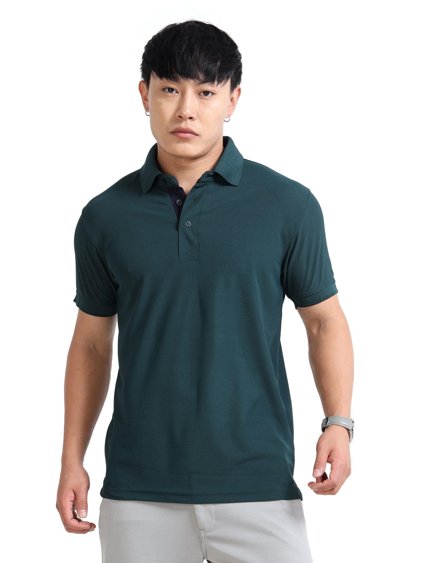 AeroPiq Polo Tshirts - Bottle Green