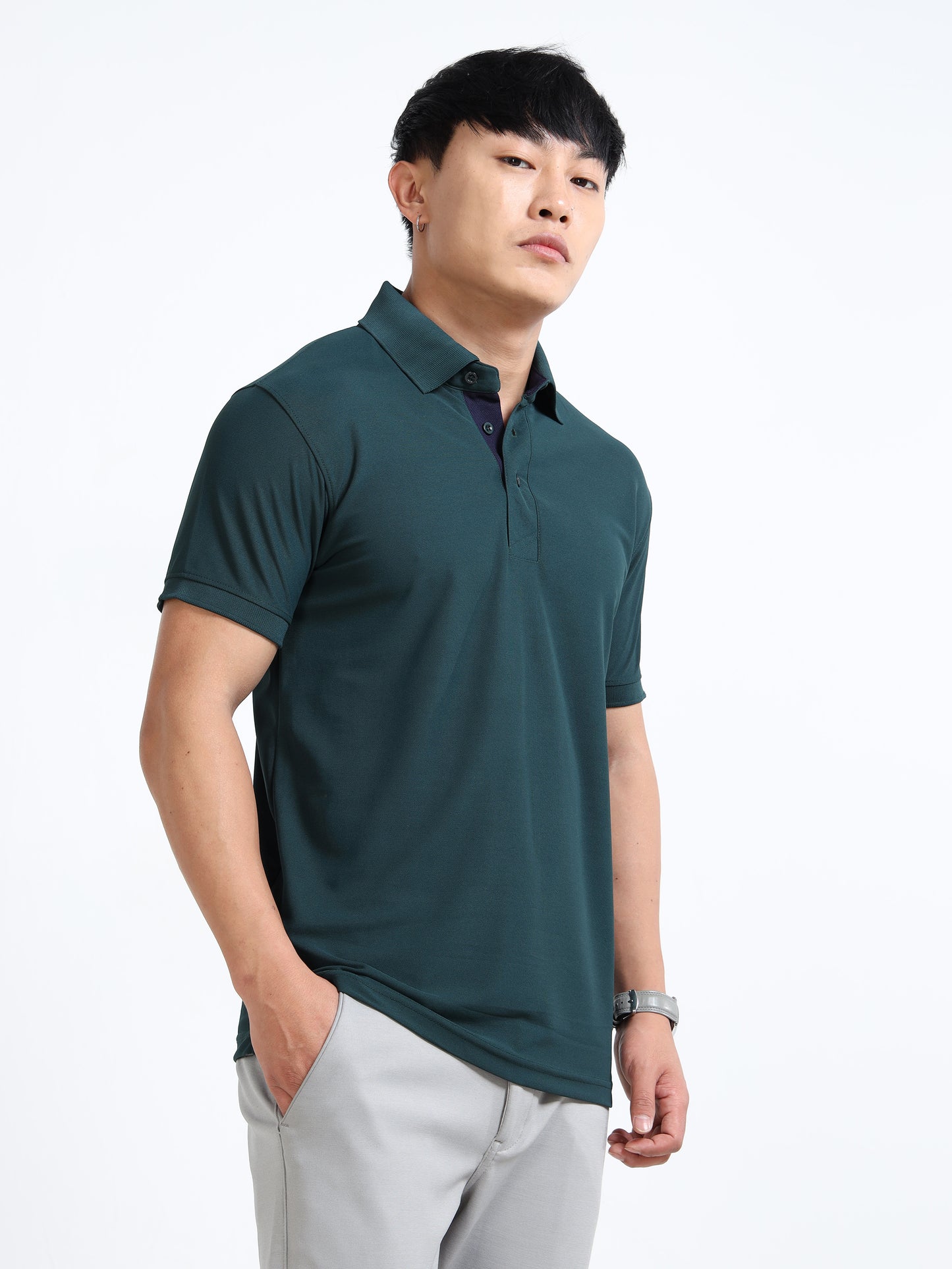 AeroPiq Polo Tshirts - Bottle Green