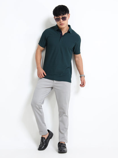 AeroPiq Polo Tshirts - Bottle Green