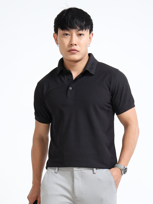 AeroPiq Polo Tshirts - Black