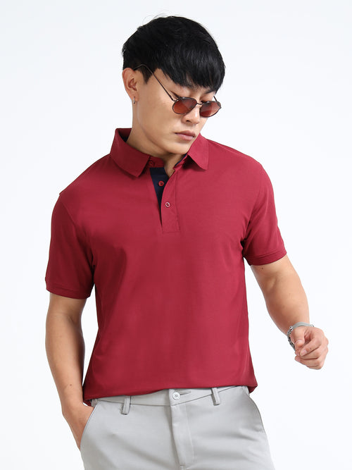 AeroPiq Polo Tshirts - Maroon