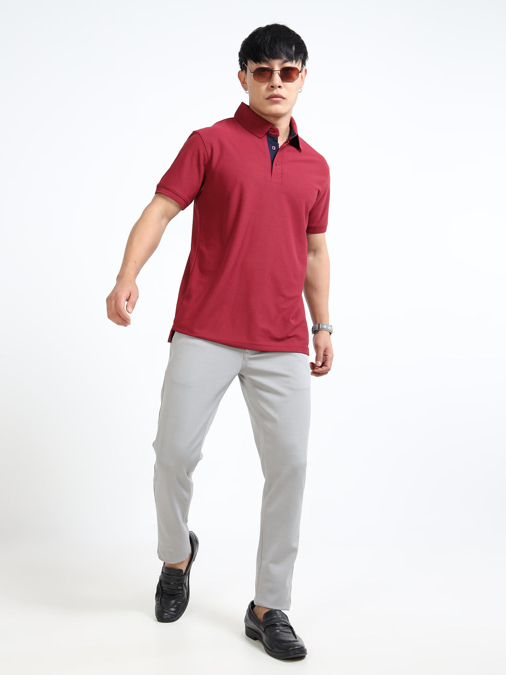AeroPiq Polo Tshirts - Maroon