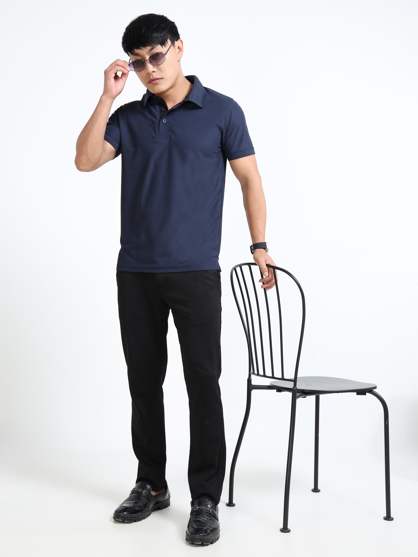 AeroPiq Polo Tshirts - Navy Blue