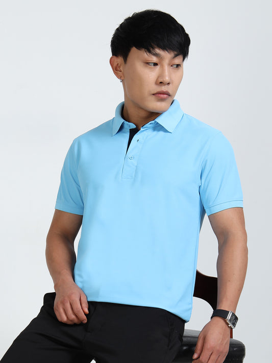 AeroPiq Polo Tshirts - Sky Blue