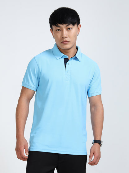 AeroPiq Polo Tshirts - Sky Blue