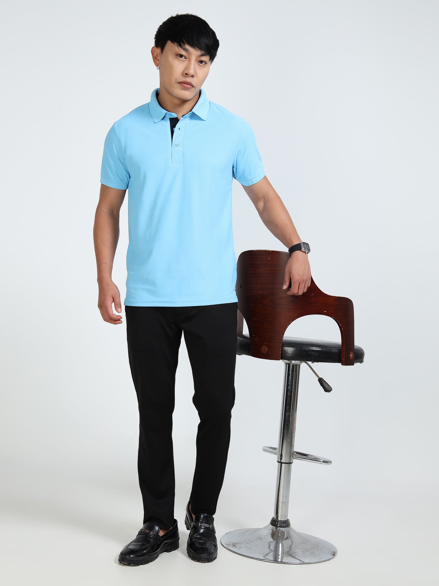 AeroPiq Polo Tshirts - Sky Blue