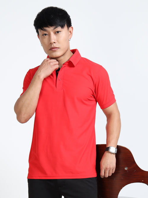 AeroPiq Polo Tshirts - Red