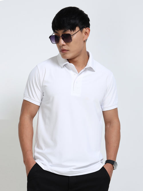 AeroPiq Polo Tshirts - White