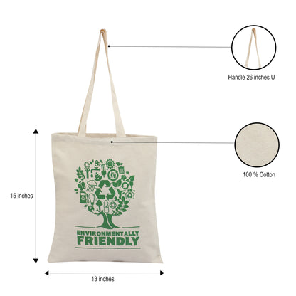 Eco Natural Canvas Cotton Bag - 15" x 13" - 225 GSM