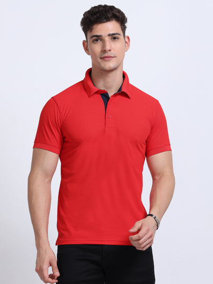 AeroPiq Polo Tshirts - Red