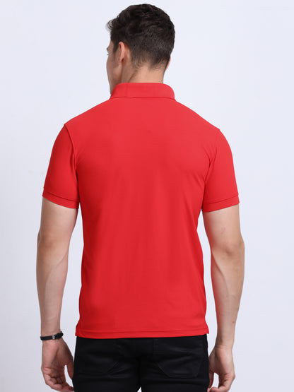 AeroPiq Polo Tshirts - Red