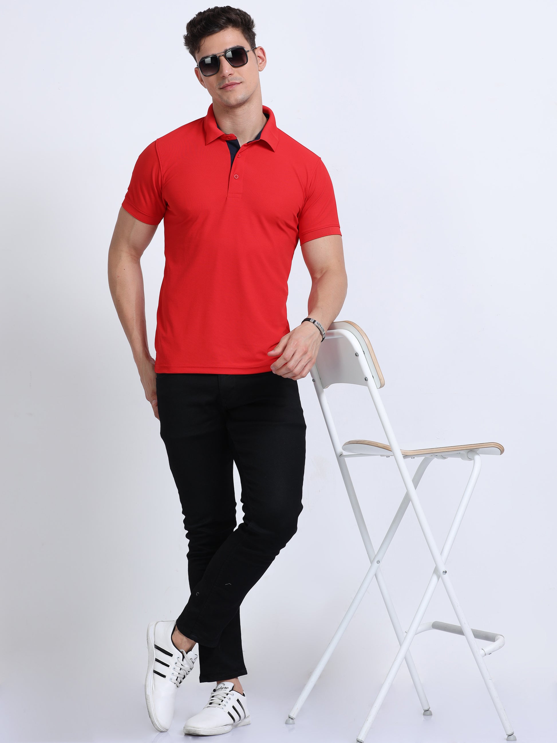 AeroPiq Polo Tshirts - Red