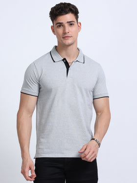Grey Melange with Black Tipping