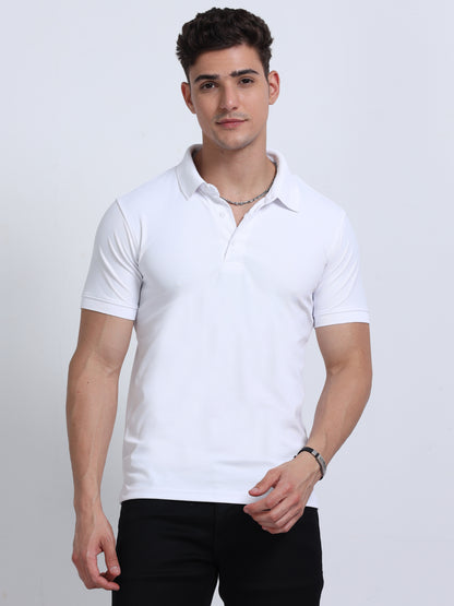 AeroPiq Polo Tshirts - White