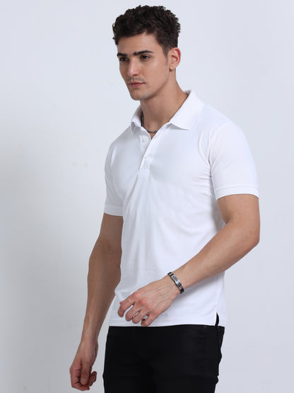 AeroPiq Polo Tshirts - White