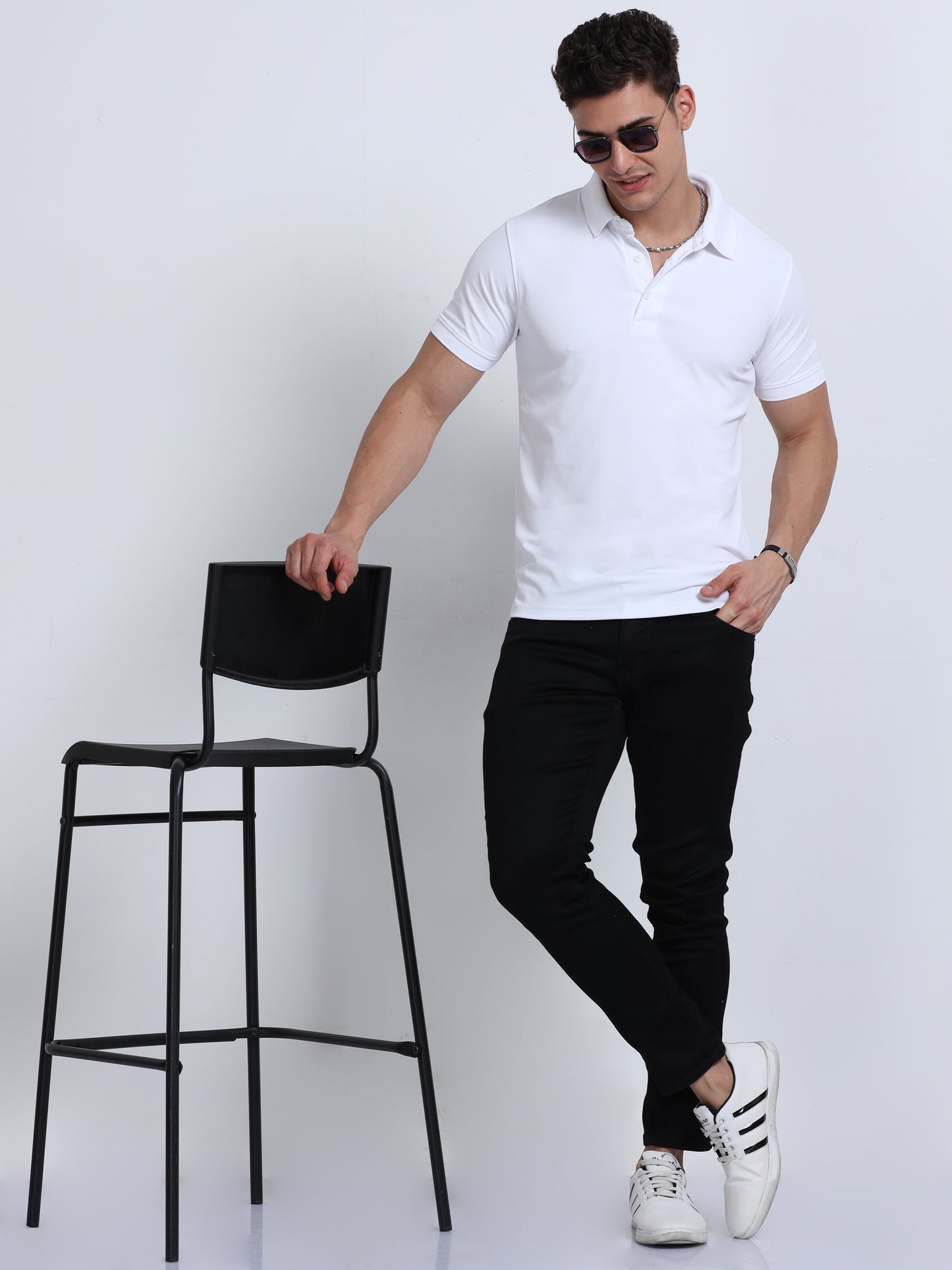 AeroPiq Polo Tshirts - White