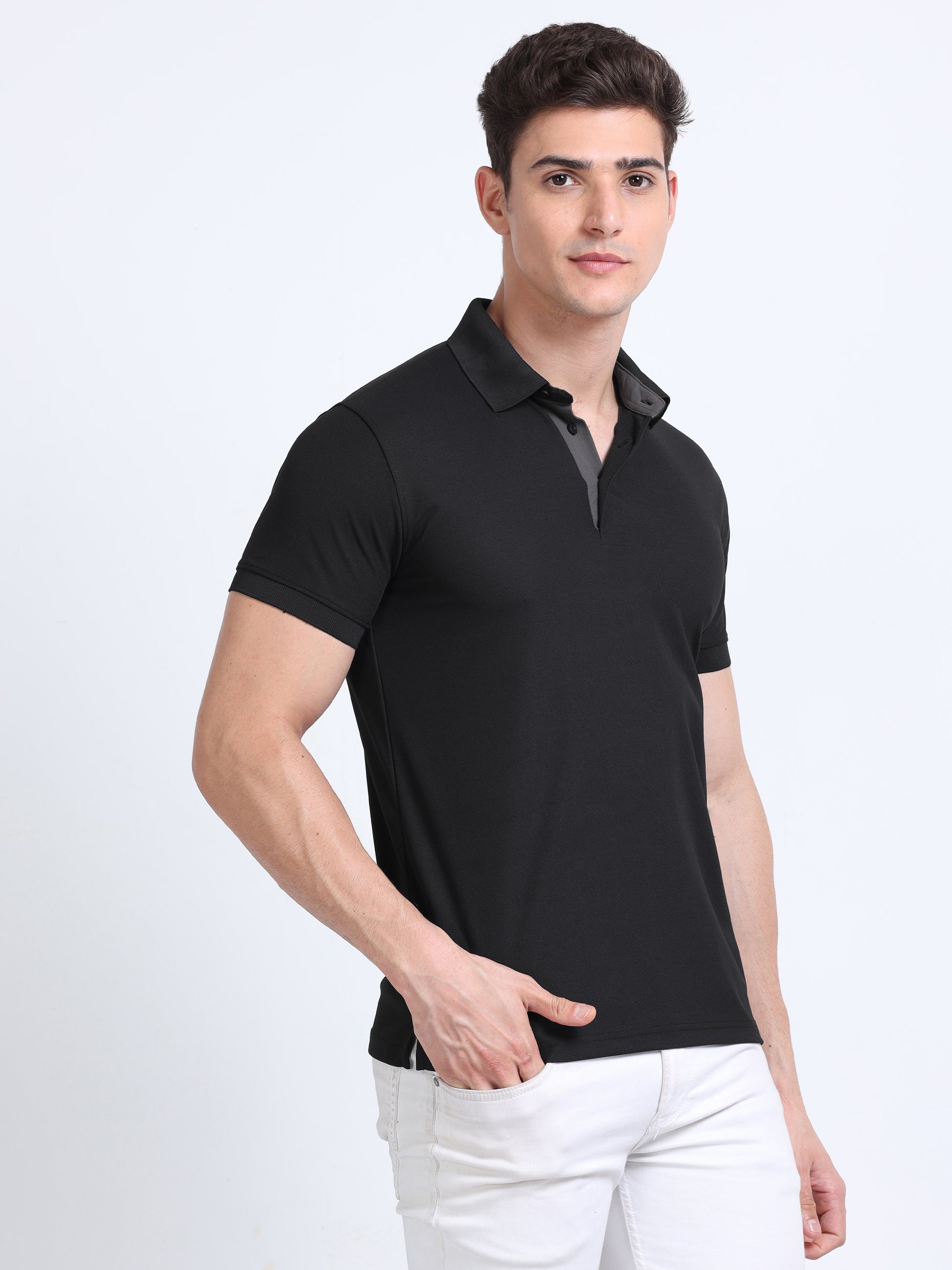 AeroPiq Polo Tshirts - Black