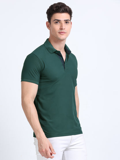 AeroPiq Polo Tshirts - Bottle Green